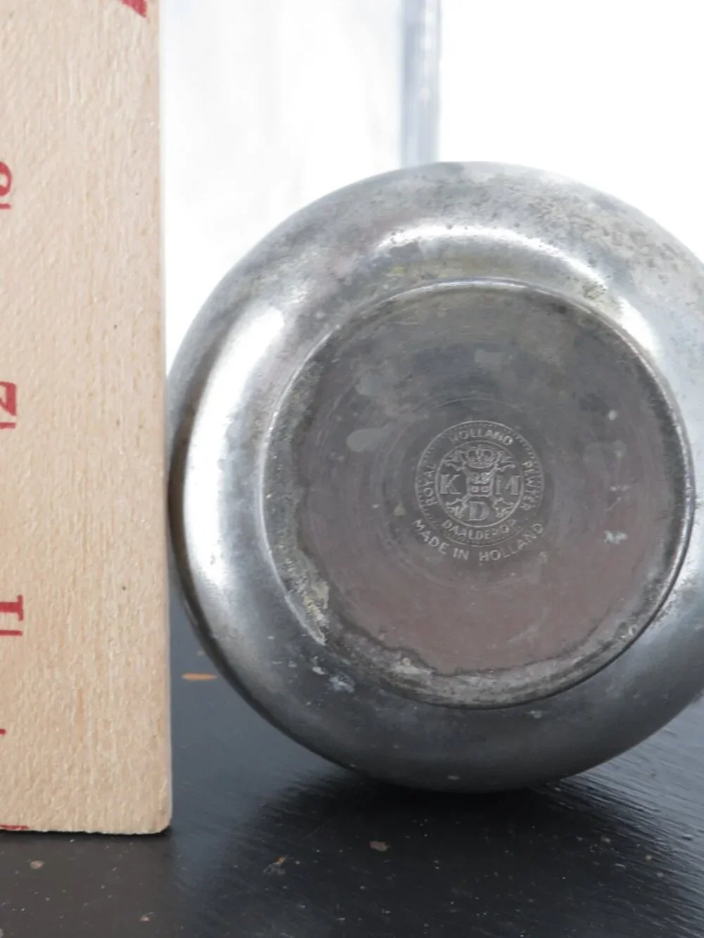 Vintage Pewter Bud Vase Royal Holland Daalderop Silver Gray Small 5 Inch Dutch